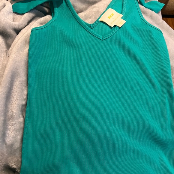NWOT Maeve Bow-Tie Tank size XS Extra Small in Teal Blue - Picture 3 of 5